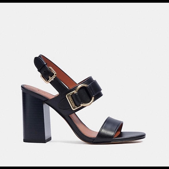 Coach Shoes - Mabel Leathr Sandal; Blk;11 B